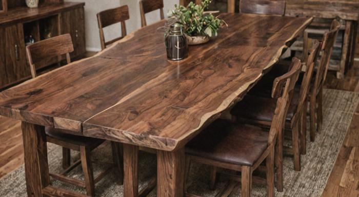 Custom walnut dining set