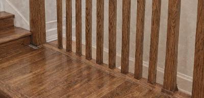 Hardwood staircase refinishing