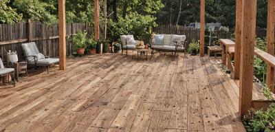 Cedar deck construction