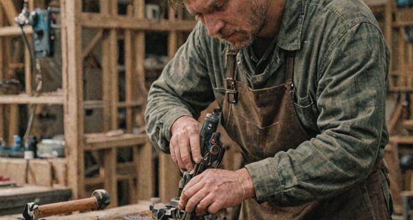 Craftsman working on project