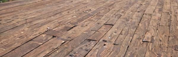 Outdoor deck construction project